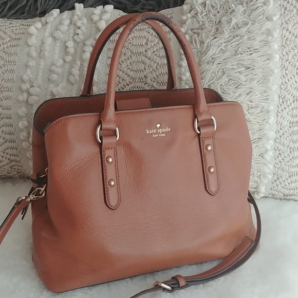 Kate Spade Evangelie Camel leather satchel